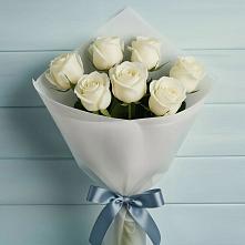 Букет 7 Белых роз Эдлесс Лав #REPLACE_PRED# Степной