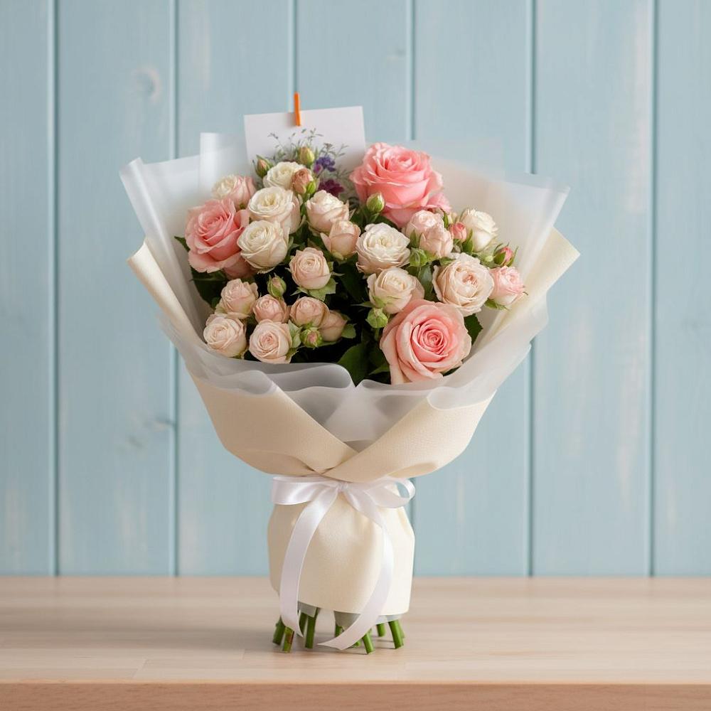 Букет голос любви в Степной Букет цветов из: Розы в Степной