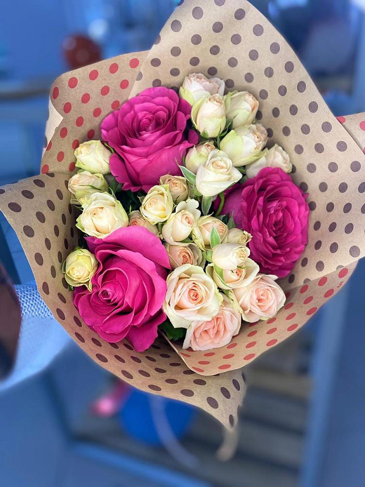 Букет ласковый взгляд в Степной Букет цветов из: Розы в Степной