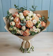 Букет цветов из:  Альстромерии и Розы в Степной